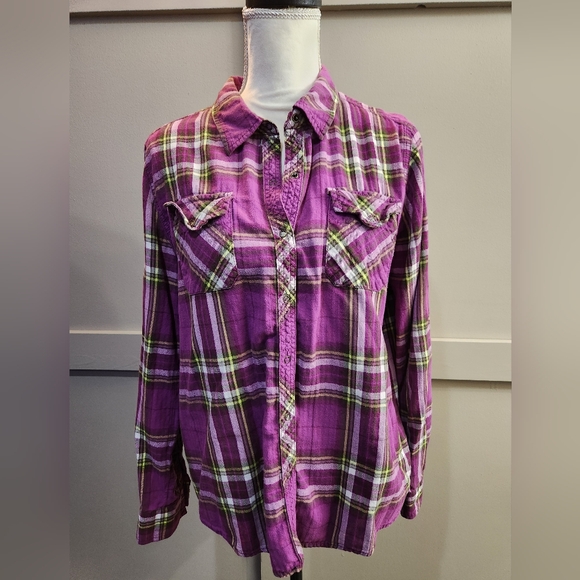 Arizona Jean's Company Lightweight Multicolored Flannel. Size XL. - Picture 1 of 8